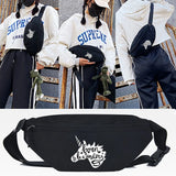 Light Bulb Print Waist Bag Chest Packs Outdoor Sports Crossbody Shoulder Bag