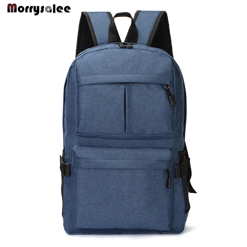 Light Laptop USB Backpack School Book Bag Casual Oxford Man Bag