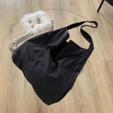 Canvas Women's Shopping Bag Casual Bucket Messenger Shoulder