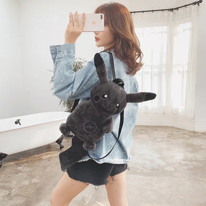 Cartoon Snorlax Plush Doll Backpack Kindergarten School Bag
