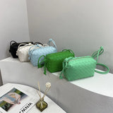 Women's Lightweight Woven PU Leather Crossbody Bag