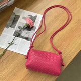 Women's Lightweight Woven PU Leather Crossbody Bag