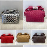 Women's Lightweight Woven PU Leather Crossbody Bag