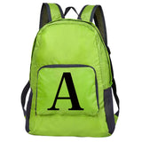 Lightweight Packable Backpack Folding Bag Letter Print Outdoor Travel Daypack