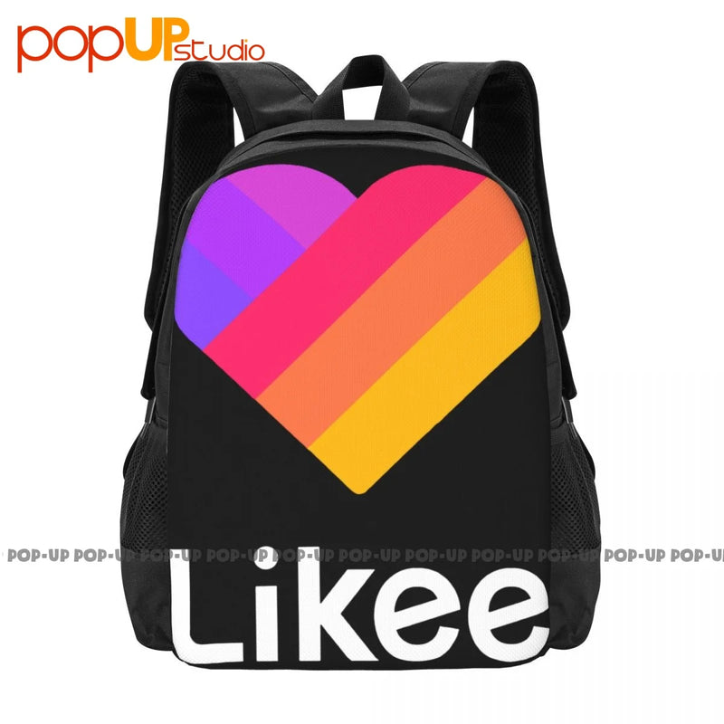 Likee Heart Backpack Large Capacity Foldable Sports Bag School Sport Bag