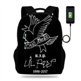 Lil Peep Backpack Hiphop 16inch School Bag For Teenagers Girls Boys