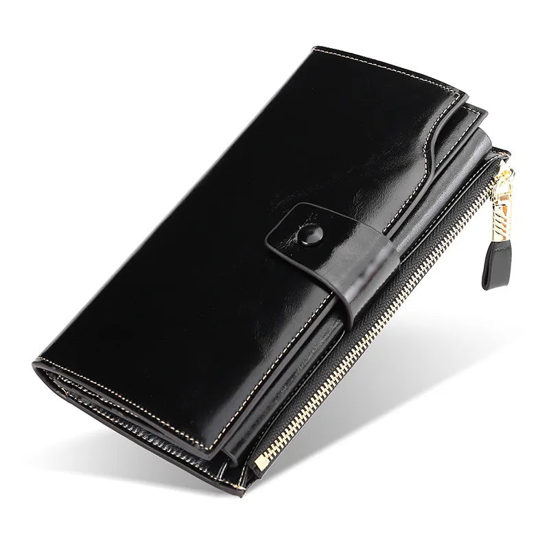 Multicolor Leather Chain Wallet Clutch Holders Bag