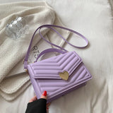 Retro Crossbody Small Square Bag Spring Solid Single-Shoulder Bag