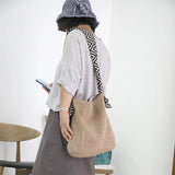Linen Art Cloth Bag Women One-shoulder Canvas Casual Large Capacity