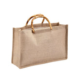 Hand-painted Linen Jute Tote Bag for Travel