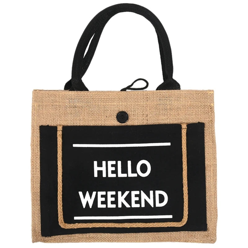 Large Capacity Linen Handbag for Women