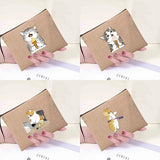Cats Print Linen Makeup Bag Bachelorette Clutch Holiday Organizer Case