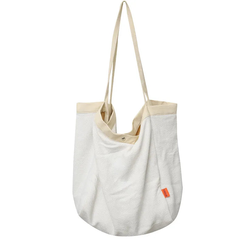 Linen Shoulder Bags Soft Solid Totes High Casual Handbags