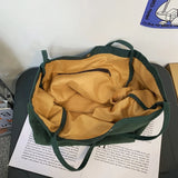 Linen Shoulder Bags Soft Solid Totes High Casual Handbags