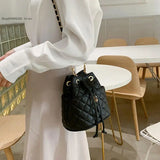 Retro Bucket Bag Chain Embroidered Shoulder Bag