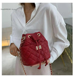 Retro Bucket Bag Chain Embroidered Shoulder Bag