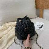 Retro Bucket Bag Chain Embroidered Shoulder Bag