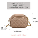 Lingge Chain Shoulder Phone Bag Girl Cross Body Bag Wallet