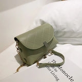 Lingge Chain PU Handbag Square Women's Crossbody Bag