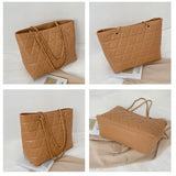 Lingge Embroidery Thread Shoulder Bags For Women