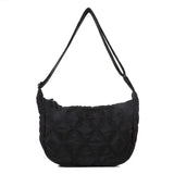 Lingge Embroidery Thread Women Shoulder Bags Large-capacity Crossbody Bags