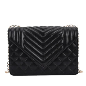 Lingge PU Leather Crossbody Bags for Women Chain Shoulder Handbags