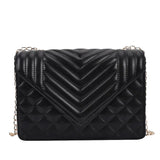 Lingge PU Leather Crossbody Bags for Women Chain Shoulder Handbags