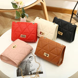 Lingge Small Square Bag Ladies Embroidered Shoulder Handbag