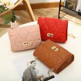 Lingge Small Square Bag Ladies Embroidered Shoulder Handbag