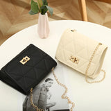 Lingge Small Square Bag Ladies Embroidered Shoulder Handbag