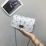 Lingge Women Small Shoulder Bag Chain Bag Ladies Square Bag