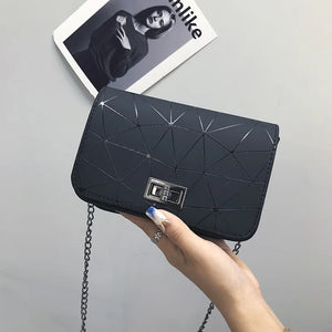 Lingge Women Small Shoulder Bag Chain Bag Ladies Square Bag