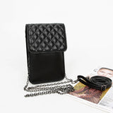 Lingge Mobile Phone Bag Double Layer Strap Shoulder Bag Women Purse