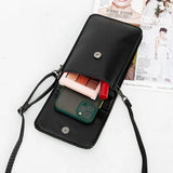 Lingge Mobile Phone Bag Double Layer Strap Shoulder Bag Women Purse