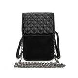 Lingge Mobile Phone Bag Double Layer Strap Shoulder Bag Women Purse