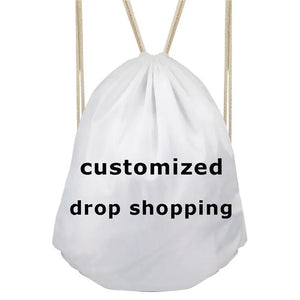 Animals Print Women's Mochila Drawstring Bag Stylish Cinch Backpack
