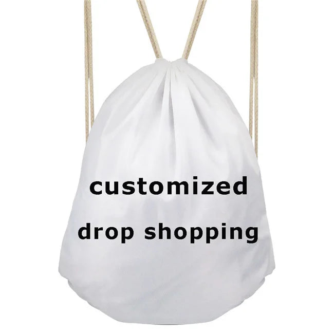 Animals Print Women's Mochila Drawstring Bag Stylish Cinch Backpack