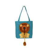 Lion Shape Cat Carrier Bag for Dogs Outdoor Pet Shoulder Bags Canvas Tote Pouch
