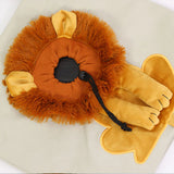 Lion Shape Cat Carrier Bag Adjustable Zipper Canvas Tote Pouch