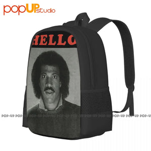 Lionel Richie Hello 1983 Photo Backpack Large Capacity Beach Gym Tote Bag