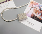 Bling Rhinestone Mini Waist Pack w/ Metal Chain Belt