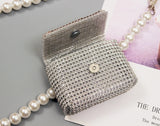 Bling Rhinestone Mini Waist Pack w/ Metal Chain Belt