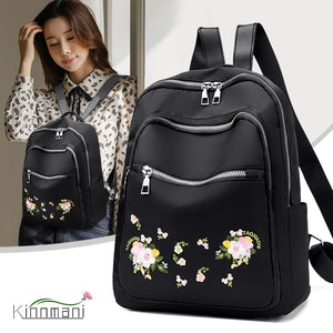 Chinese Style Flower Pattern Backpack for School
