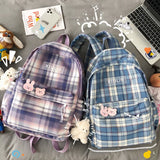 Japanese Campus High Capacity Cartoon Canvas Backpack