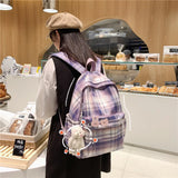 Japanese Campus High Capacity Cartoon Canvas Backpack