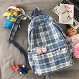 Japanese Campus High Capacity Cartoon Canvas Backpack