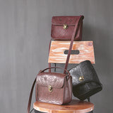 Vintage Retro Square Shoulder Bag with Buckle