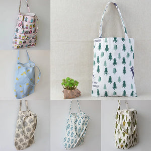 Japanese Broken Flower Canvas Shoulder Bag