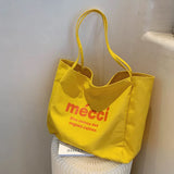 Women Canvas Handbag Large Capacity Student Bookbag Daily Shopping Bags