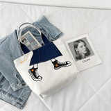 Casual Handbag Character Printing Female Canvas Tote Bag